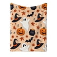 thumbnail image 2 of Halloween Throw Blanket Featuring Soft Fleece and Creative Pumpkin Ghost Print, Cozy Lightweight Fall Fleece Throw Blanket for Couch Living Room Sofa Bed Reading, Halloween, 2 of 7