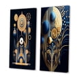 thumbnail image 3 of Designart "Future Minimalism Awakening Geometry" Modern Geometric Wall Art Set Of 2 - Modern Gold Wall Decor Set Of 2, 3 of 6