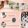 thumbnail image 4 of Avidlove Knit Pajama Set for Women Long Sleeve Floral Tops and Shorts Lounge Set with Pocket 2 Piece Matching Outfits Casual Sweater Sets Sleepwear, 4 of 7