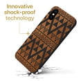 thumbnail image 3 of Case Yard Wooden Case for iPhone-XS-Max Soft TPU Silicone cover Slim Fit Shockproof Wood Protective Phone Cover for Girls Boys Men and Women Supports Wireless Charging Triangle Pattern Design, 3 of 7