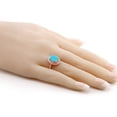 thumbnail image 3 of Gem Stone King 2.36 Ct Oval Green Turquoise 18K Yellow Gold Plated Silver Ring (Size 9), 3 of 4