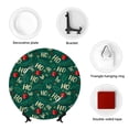 thumbnail image 4 of Kdxio Green Background With Ho Bone China Decorative Plate Ceramic Decorative Plate for Home Office Wall Stand Decorative Plates for Home Bedroom-8in, 4 of 6