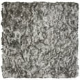 thumbnail image 4 of SAFAVIEH Ocean Trellis Solid Plush Polyester Shag Area Rug, Silver, 4' x 4' Round, 4 of 11