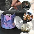 thumbnail image 4 of Yayeee Ashtray with Lid for Cigarette Smokeless Stainless Steel Home Ash Holder, Cat Walking in Street, 4 of 7