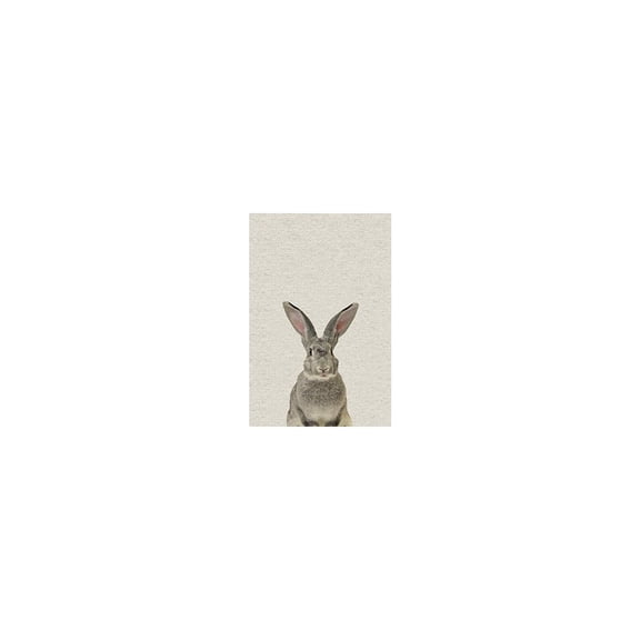 Gray Rabbit Painting Print on Wrapped Canvas