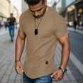 thumbnail image 2 of Men's Muscle Fit Gym T-Shirt Raglan Sleeve Bodybuilding Workout Tee Fashion Hipster Athletic Shirt Comfortable Breathable Training Top Men's Tops T-Shirt Casual Crew Neck Loose, 2 of 5