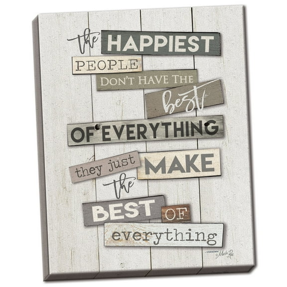Gango Home Decor Contemporary Best of Everything by Marla Rae (Ready to Hang); One 12x16in Hand-Stretched Canvas