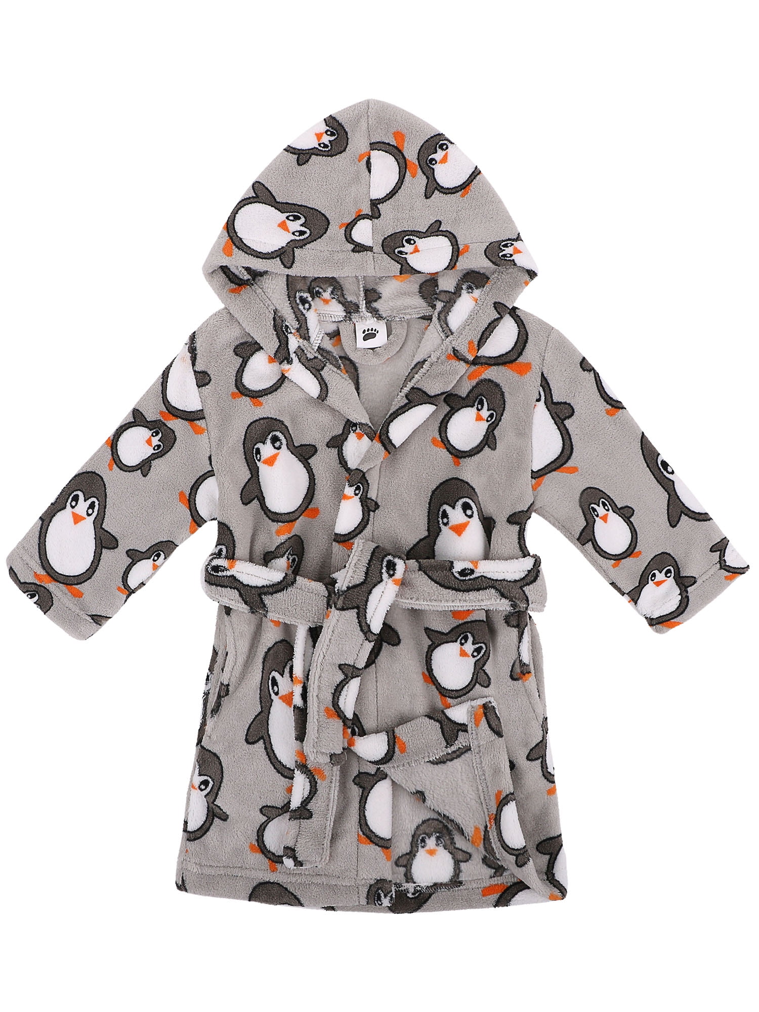 Simplicity Boys Bath Robe Plush Super Soft Fleece Hooded Bathrobes