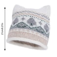 thumbnail image 4 of LRGSHF Women Cute Cat Ear Shaped Knit Hat, Vintage Cuffed Winter Hat Warm Ear Protection Pullover Cap, 4 of 4