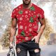thumbnail image 1 of Tops para hombre, blusas y camisas de manga corta con cuello redondo para hombre, jersey informal con cuello redondo estampado para hombre, pantalones cortos deportivos para fitness, blusa de poliéste, 1 of 5