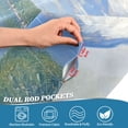 thumbnail image 5 of Yayeee Kitchen Curtains Tier Set of 2 Light Filtering 57"x24" Over Sink Window Panels, Blue Sky and River, 5 of 7