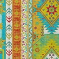 thumbnail image 5 of HomeRoots 598523 8 x 10 ft. Teal Blue, Green & Pink Aztec Washable Indoor & Outdoor Rectangle Area Rug, 5 of 5