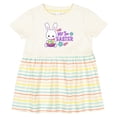 thumbnail image 3 of Inktastic My 1st Easter with Bunny and Easter Basket Girls Baby Dress, 3 of 5