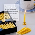 thumbnail image 4 of Velas de meditación TELOSMA, 100 unidades, cera de abeja pura con soportes, 4 of 9