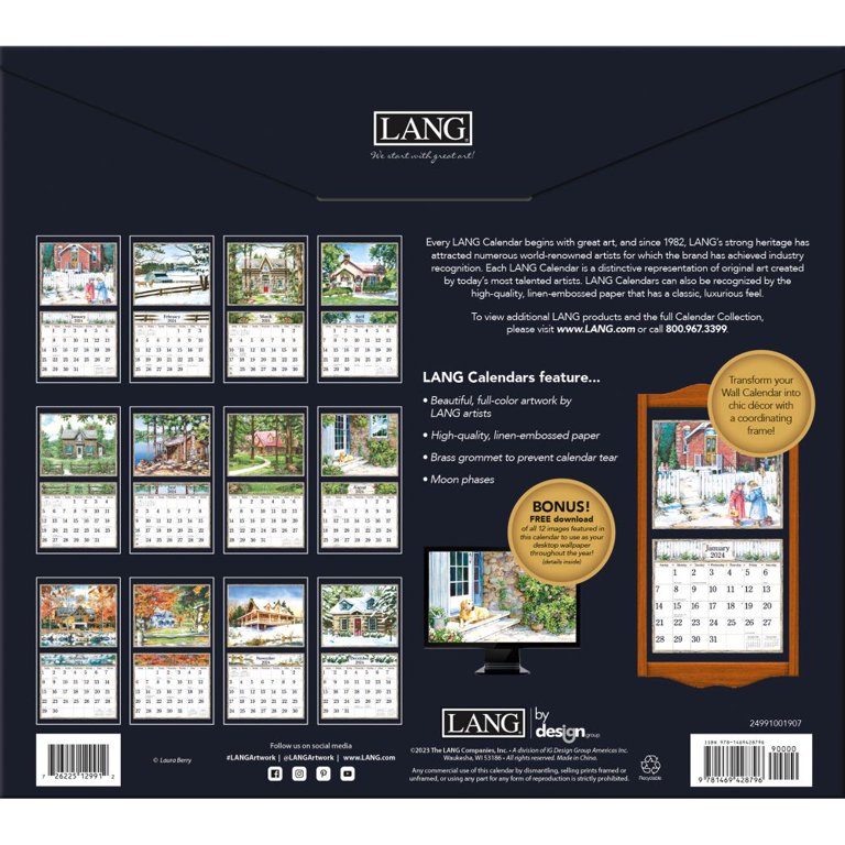 Lang Companies, Country Welcome 2024 Wall Calendar - Walmart.com