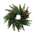 thumbnail image 3 of CozeLy Christmas Wreath Artificial Needle Red Wreath for Front Door Window Winter Wreath, Christmas Hanging Decorations Holiday Door Decor, 3 of 5