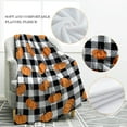 thumbnail image 3 of Pumpkin Blanket Buffalo Plaid Gifts for Women Kids Girls Men Home Bedroom Living Room Decor Soft Cozy Fall Harvest Thanksgiving Halloween Throw Blanket Black and White Check 50"x60", 3 of 6