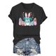 thumbnail image 5 of Mujeres Manga Corta de Verano Tops Día de San Valentín Impreso Cuello Redondo, Camisa de Moda Casual Blusa, 5 of 6