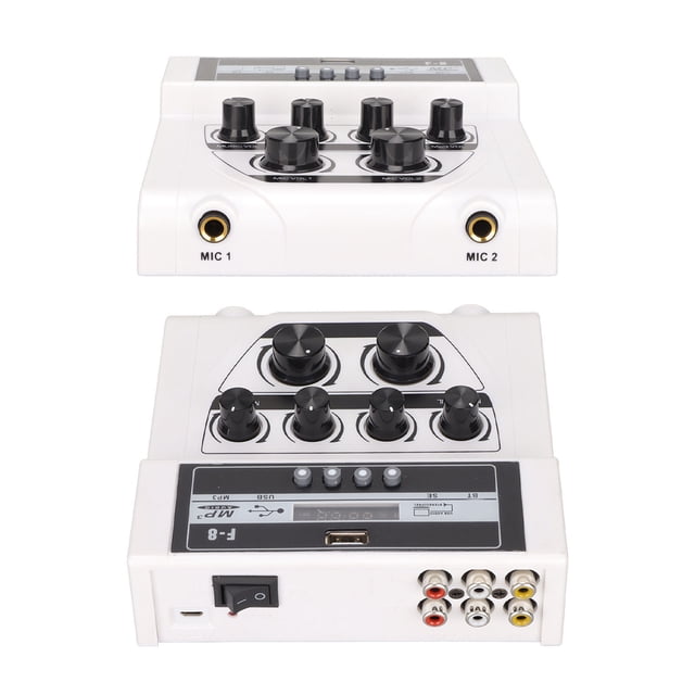 Mini Karaoke Mixer, Stable 100-240V Sound Mixer Reverb Effects for Stage EU Plug,US Plug