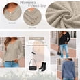 thumbnail image 3 of SUNBS Long Sleeve Shirts for Women Tunic V Neck Button Top Dressy Casual Business Blouses, 3 of 9