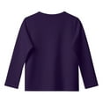 thumbnail image 5 of Fesfesfes Girls Long Sleeve Round Neck Blouse Top Casual Shirt for Kids Teen Spring Summer School Season Daily Wear Party Outfit Comfortable Soft Playwear Childrens(Purple#2,5-6 Years), 5 of 5