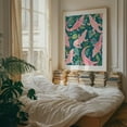 thumbnail image 4 of Party Gators Warning - Pink Crocodiles Swim Here - Painting Pattern Tropical Surrealism Floral Humor Animal Illustration Unframed Wall Art Print 16 x 20 inches, 4 of 13