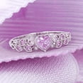 thumbnail image 3 of Corazón de las mujeres de melocotón anillo de tamaño anillo adecuado para la mayoría de las mujeres exquisito día de San Valentín Anillo Anillo de cumpleaños, 3 of 8