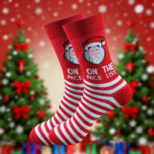 Calcetines gruesos y cálidos para mujer, calcetines casuales navideños, calcetines para mujer