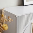 thumbnail image 6 of Modern Fort Storage Cabinet, Fluted Arched Door Accent Chest with Adjustable Shelves for Living Room Bedroom, Small Buffet Sideboard for Kitchen Entryway, White, 6 of 8