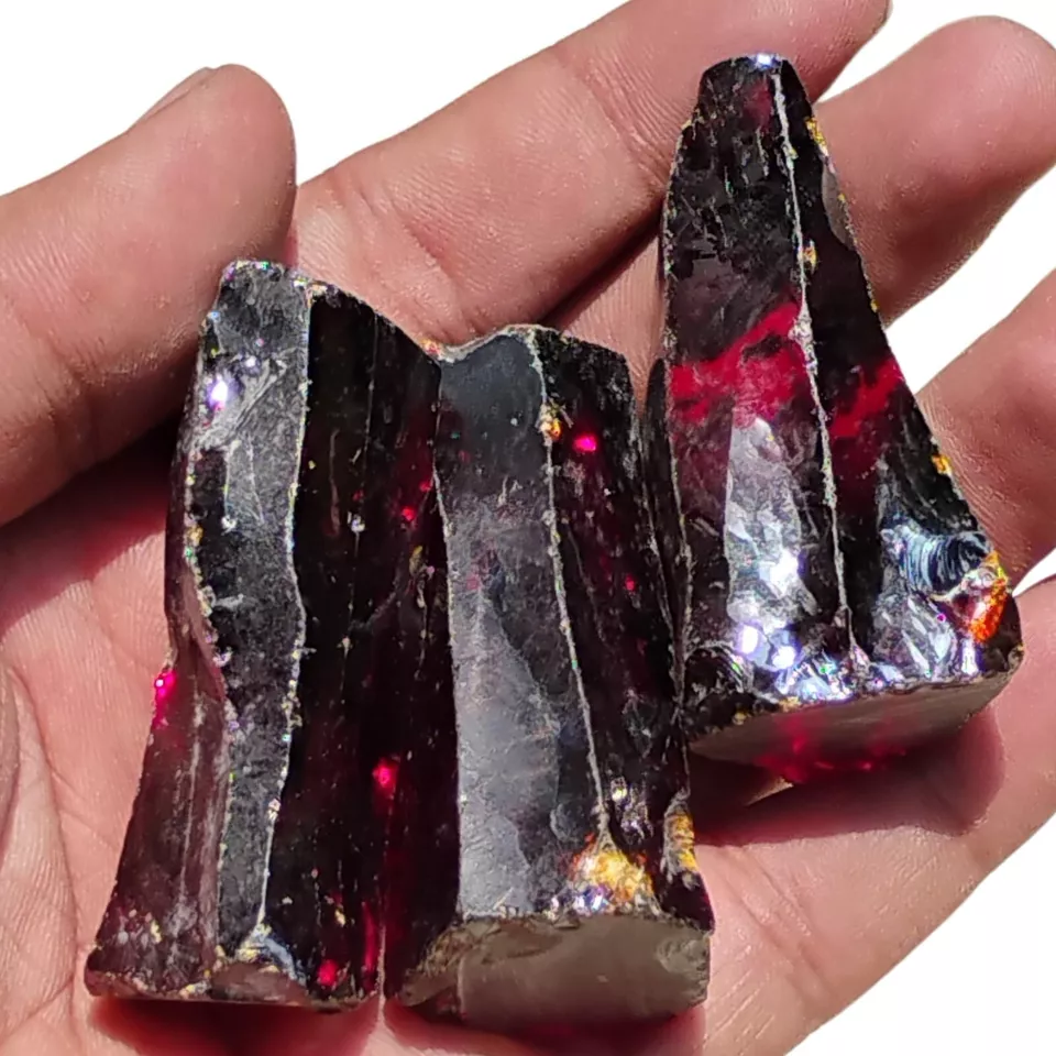 225 Ct Raw Uncut Red Garnet Gemstone - Natural Rough Stone for DIY Jewelry