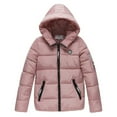 thumbnail image 4 of Tejiojio Coats Womens Quilted Padded Puffer- Bubble Winter Coat Hooded Jacket Warm Plus, 4 of 7