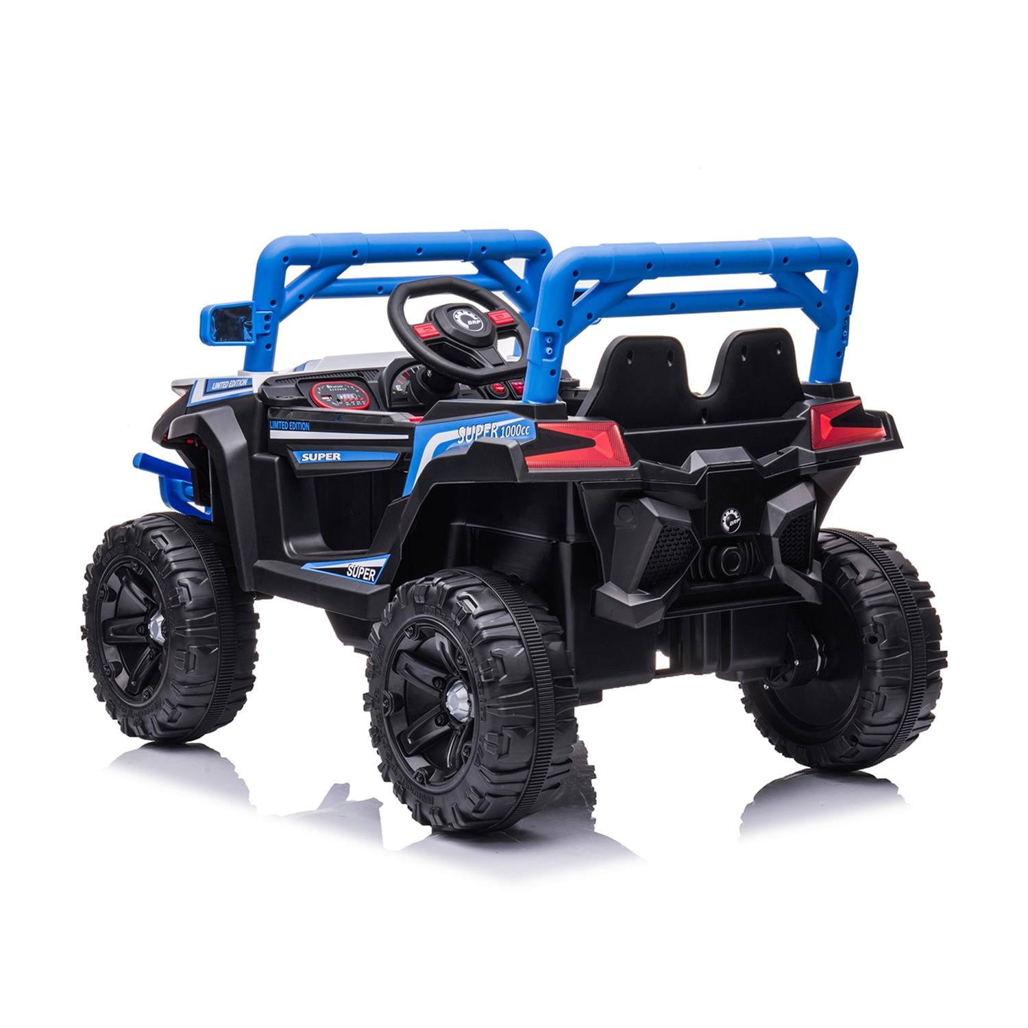 CIPACHO 12 V Power Buggy Kids Ride On Truck UTV with Remote Control Electric Car Toys Off-Road UTV Vehicle, 4 Shock Absorbers, Blue CIPACHO 12 V Power Buggy Kids Ride On Truck UTV with Remote Control Electric Car Toys Off-Road UTV Vehicle, 4 Shock Absorbers, Blue