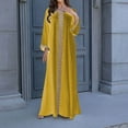 thumbnail image 3 of Oplxuo Applique Embroidery Abayas for Women Muslim Long Sleeve Maxi Dress Loose Full Cover Islamic Dubai Robe Kaftan Dresses, 3 of 5