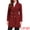 Burgundy, variant on Women's Double Breasted Shawl Collar Long Coat With Pockets M Purple