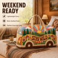 thumbnail image 3 of Camper Bag, Hippie Bus Weekender Bag, Hippie Bag, Hippie Bohemian Quilted Weekender Travel Bag Floral Print, Overnight Stay Carry On Shoulder Bag, 1 Pc, 3 of 6