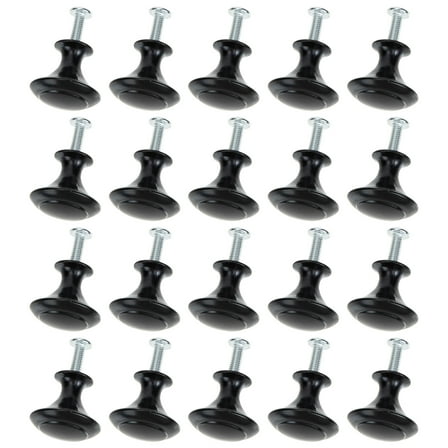 HEATSHAKING Pull Handle Black Stainless Steel for Bathroom Upgrade 20 Sets 0.91X0.91X0.79in