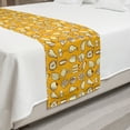 thumbnail image 2 of Food Bed Runner, Repetitive Pattern with Outline Fruits and Vegetables, Decorative Accent Bedding Scarf for Hotels Homes and Guestrooms, King, Pale Orange Pale Yellow, by Ambesonne, 2 of 2