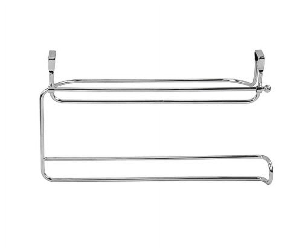 Spectrum Paper Towel Holders Chrome - Silvertone Duo Over the Cabinet-Mounted  Towel Holder - Yahoo Shopping