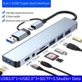 thumbnail image 5 of EstacióN de Acoplamiento USB, Concentrador Ocho en , con PD100W, SD/TF, Adaptador Multipuerto USB Audio3.5,4, para PortáTiles, Tabletas y TeléFonos, 5 of 5