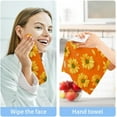 thumbnail image 4 of Coolnut 6 PCS Orange Gerbera Washcloths, 12 X 12 Inches Cotton Wash Cloths, Highly Absorbent and Soft Face Towels for Bathroom,Gym,Hotel and Spa, 4 of 6