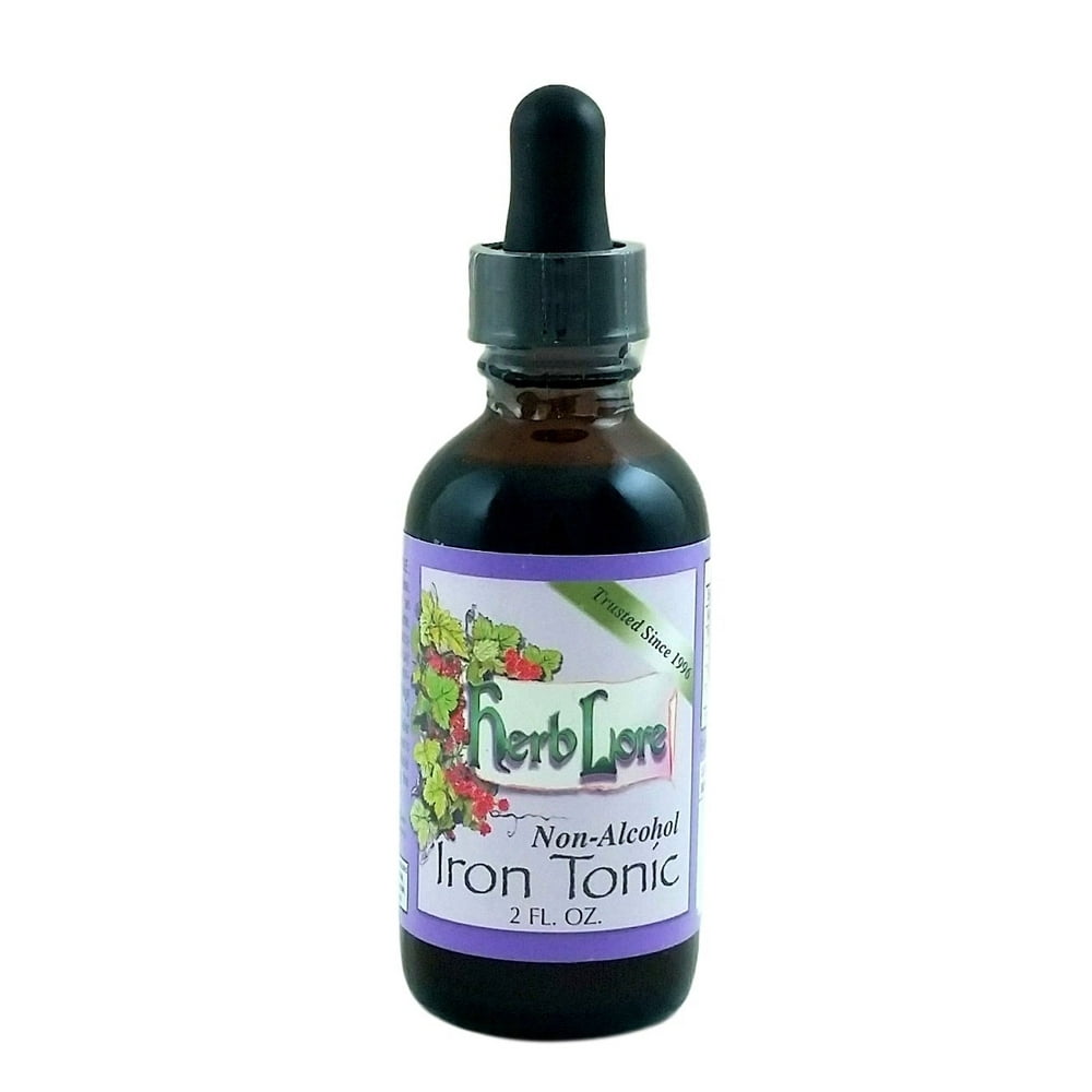 Herbal Organic Liquid Iron Supplement 2 Ounces NonConstipating, No