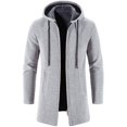 thumbnail image 2 of Suéter de punto para hombre, chaqueta, gabardina, elegante, de color liso, con forro polar, para otoño e invierno, 2 of 6