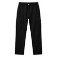 thumbnail image 7 of KIHOUT Womens Multi Pocket Cargo Pants High Waisted Straight Leg Solid Color Casual Hiking Pants with Flap Pockets Outdoor Trouser Slim Fit, 7 of 7