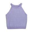 thumbnail image 1 of HBFAGFB Débardeurs pour Femmes Mode Col Rond Ajusté Sans Manches T-Shirt Polyvalent Violet Taille G, 1 of 5