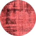 thumbnail image 1 of Ahgly Company Indoor Round Oriental Red Industrial Area Rugs, 4' Round, 1 of 4