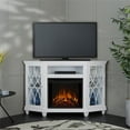 thumbnail image 2 of Real Flame Lynette Corner Fireplace TV Stand in White, 2 of 7
