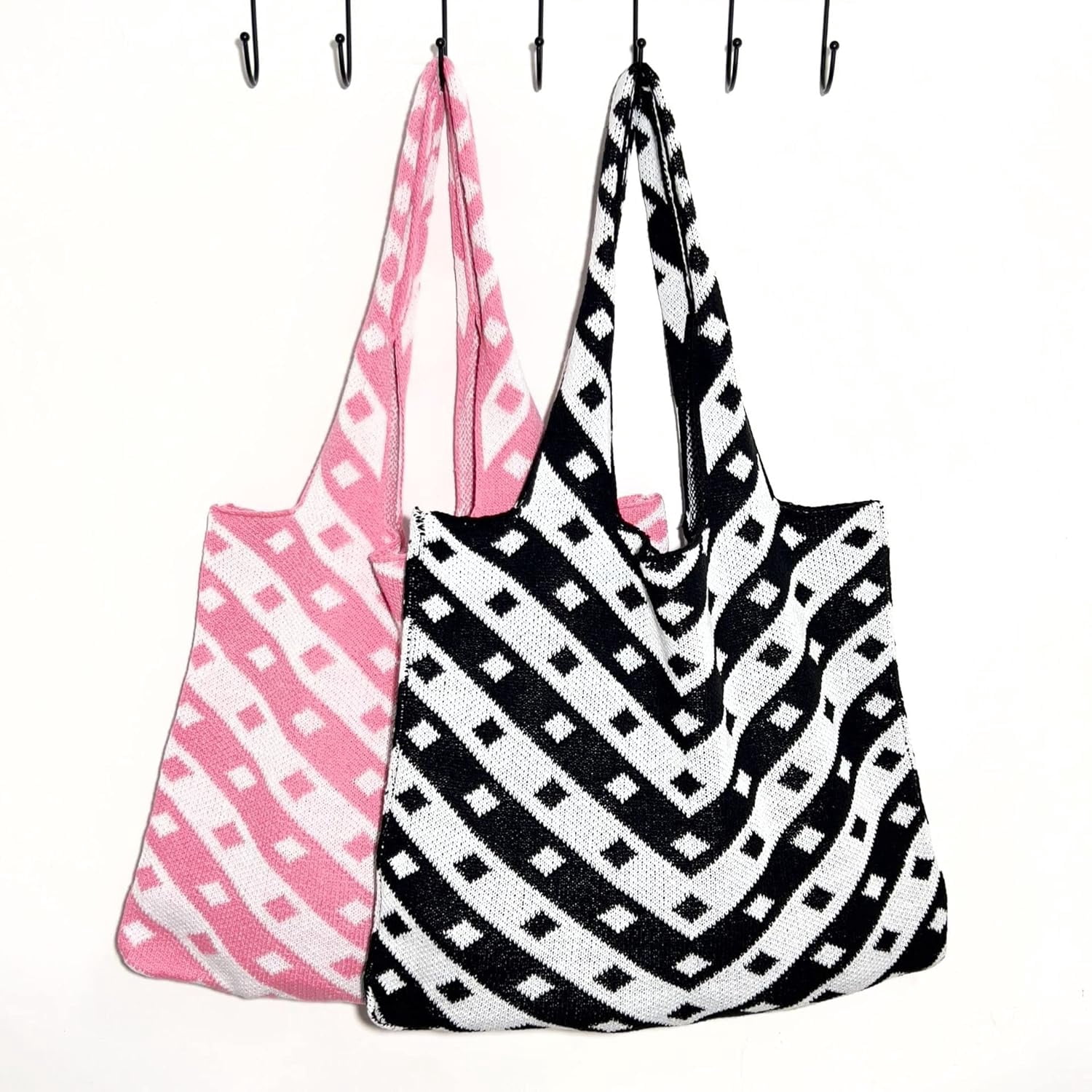 Kukuzhu Y2k Aesthetic Tote Bag Aesthetic Y2k Bag Crochet Tote Bag Aesthetic Tote Bags Aesthetic Y2k Purse