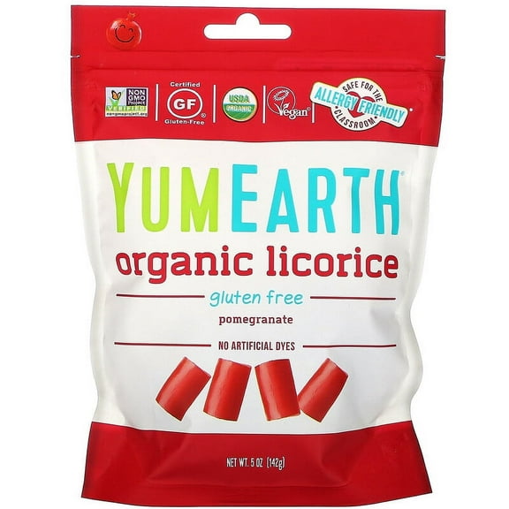 YumEarth, Gluten Free Yum Soft Pomegranate Licorice, 5 oz (142 g)Pack of 4