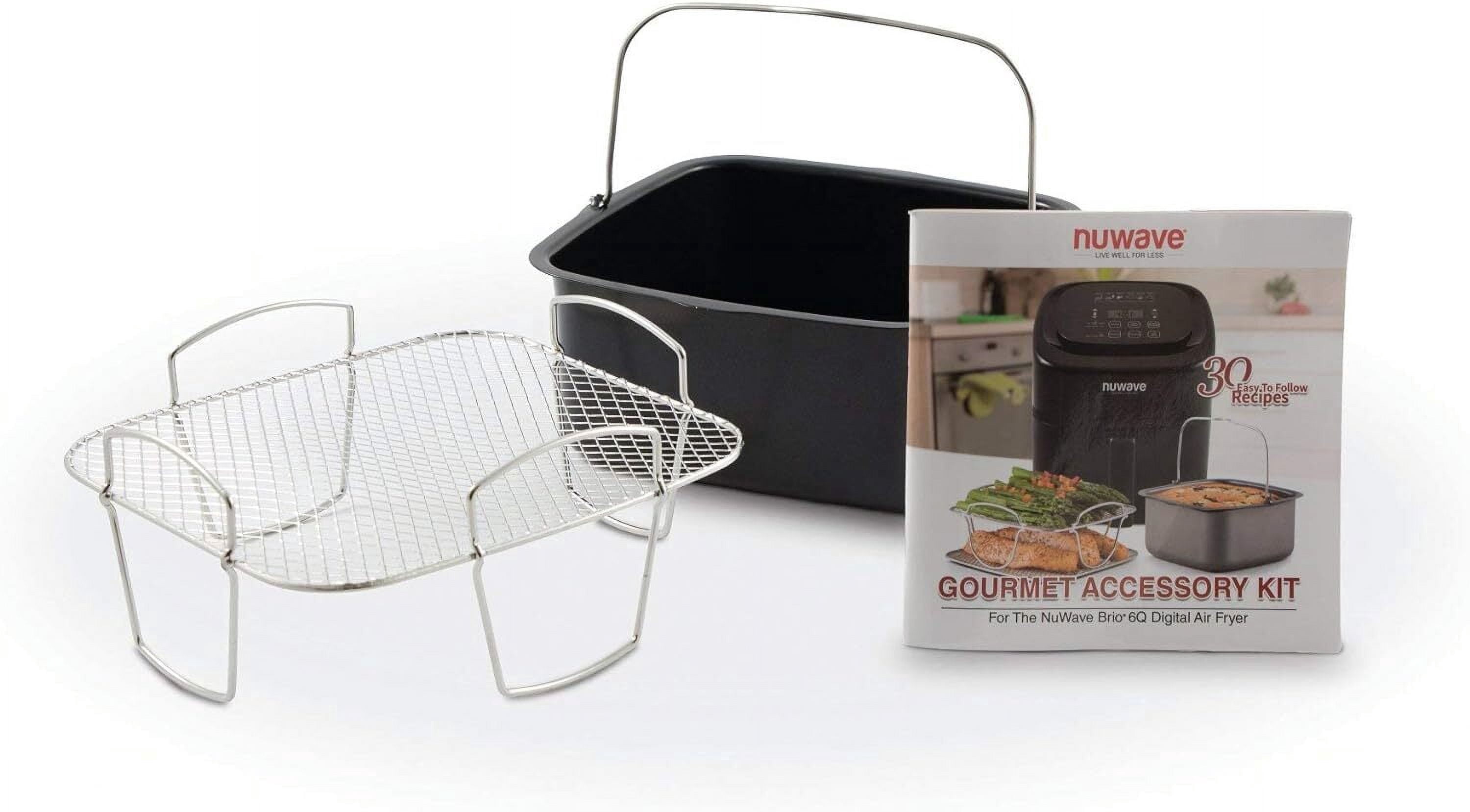 Nuwave 6Qt Air Fryer Accessories (Baking Pan + Rack)