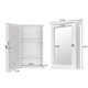 thumbnail image 2 of Armario de pared con un espejo, puerta única, organizador de almacenamiento multiusos, estantes, muebles para el hogar, acabado blanco brillante, 2 of 5